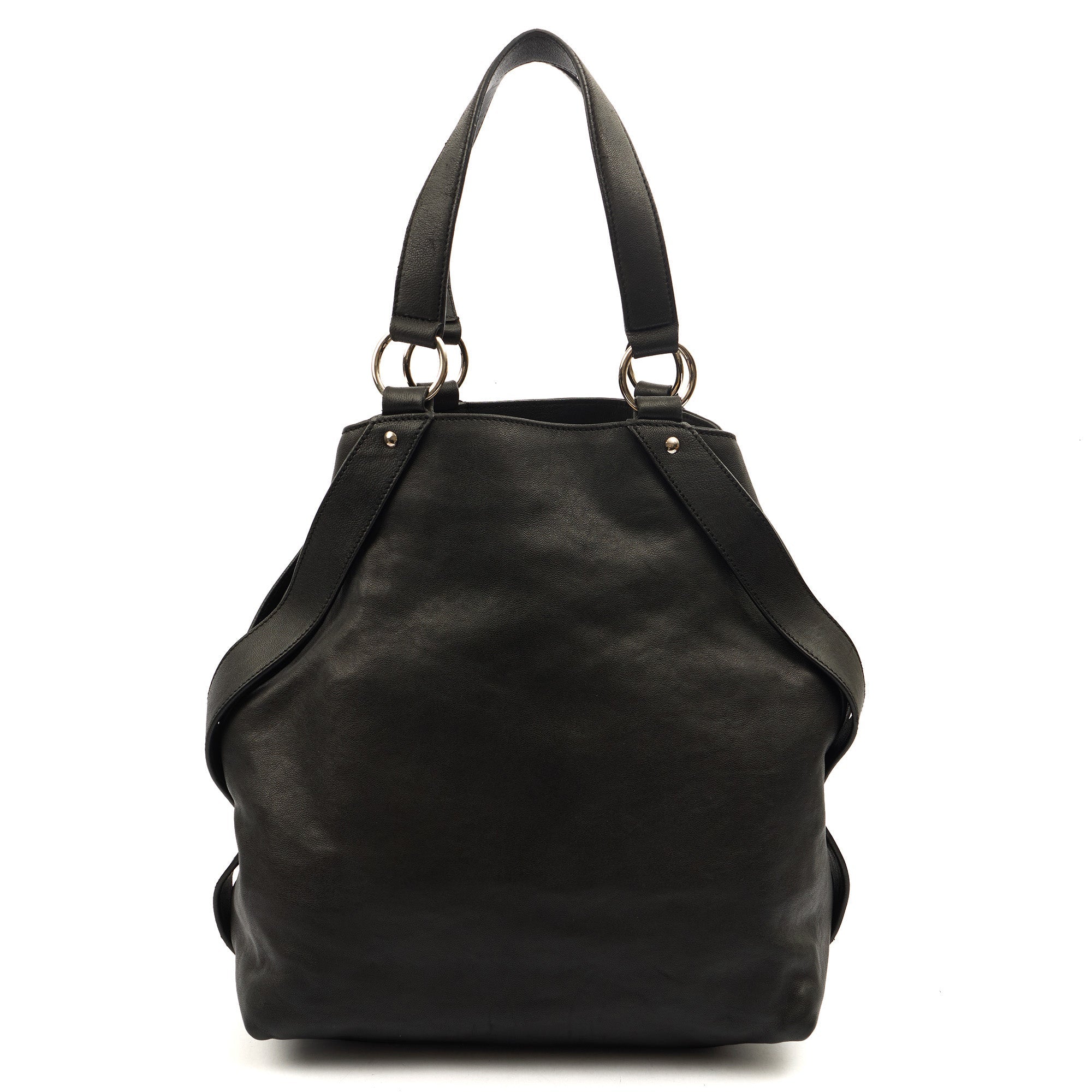 Saint Laurent Tote Tote in Black, Calfskin Leather — Alternate View 9