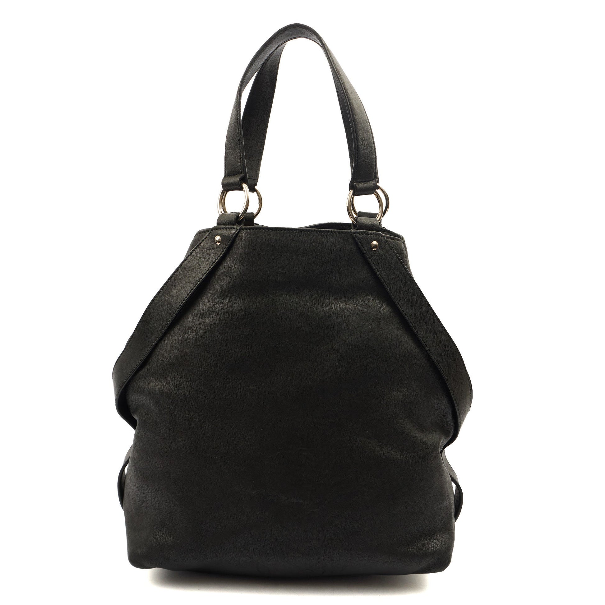 Saint Laurent Tote Tote in Black, Calfskin Leather — Alternate View 7