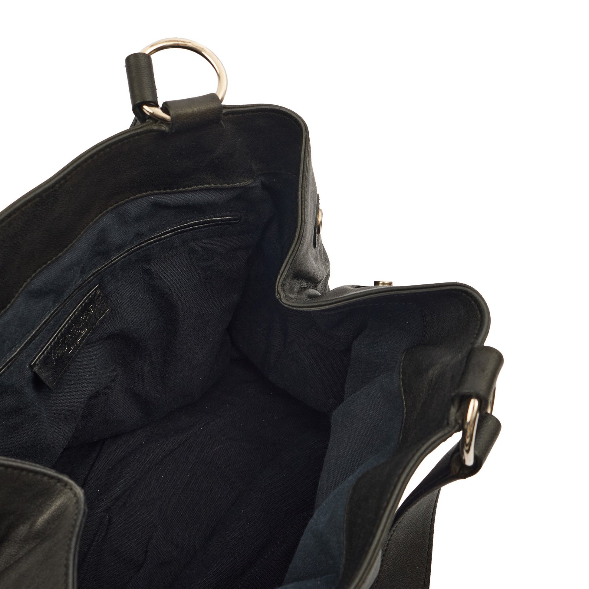 Saint Laurent Tote Tote in Black, Calfskin Leather — Detail View