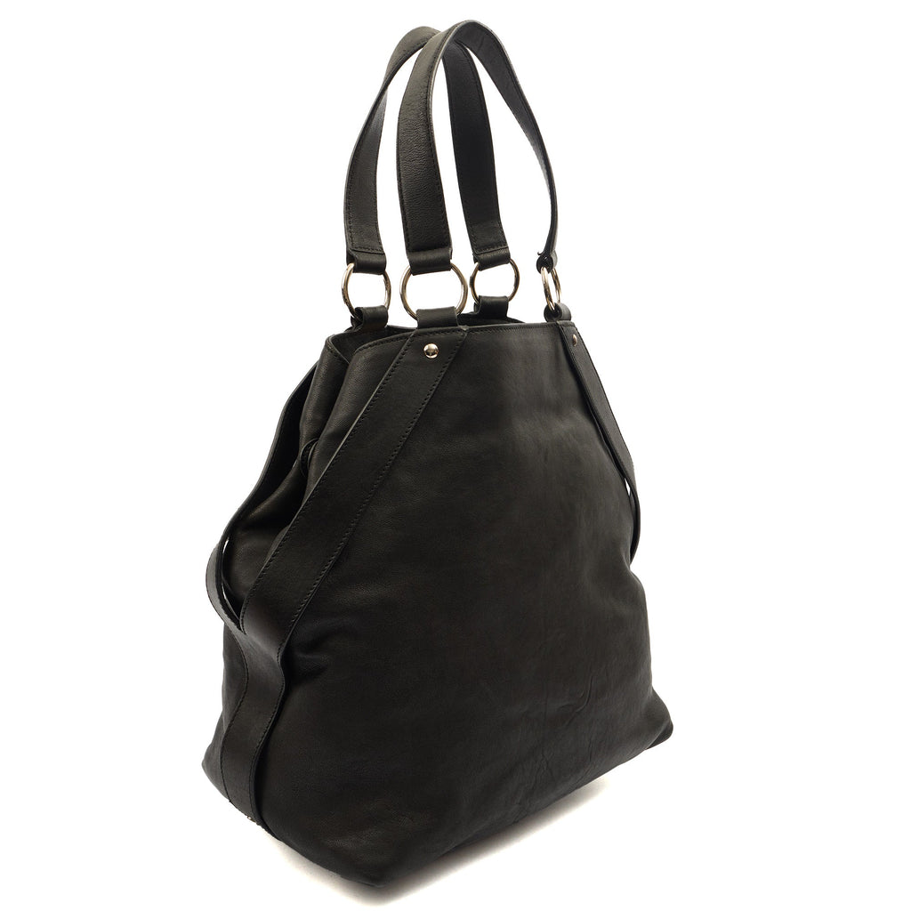 Saint Laurent Tote Tote in Black, Calfskin Leather — Alternate View 8