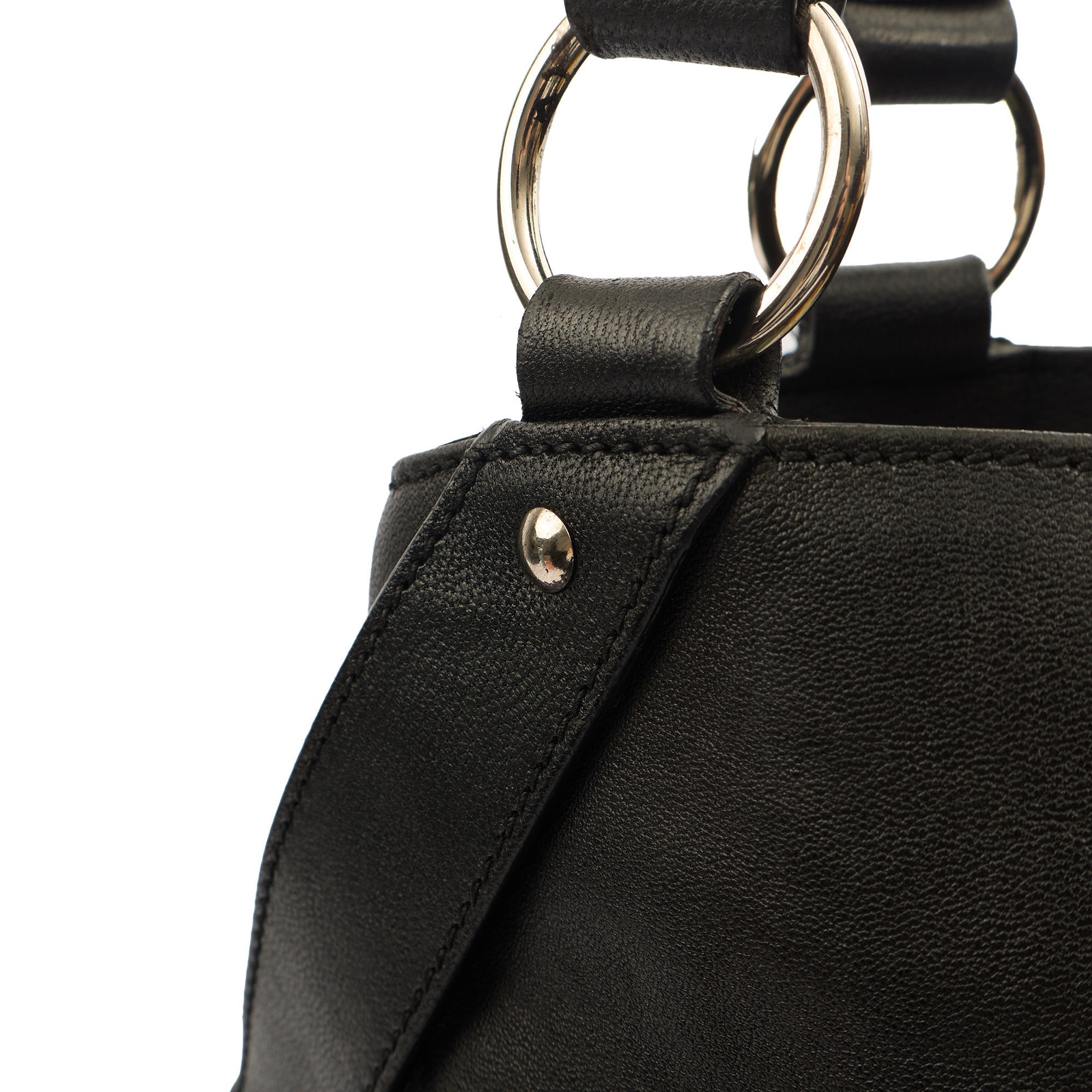 Saint Laurent Tote Tote in Black, Calfskin Leather — Lifestyle View