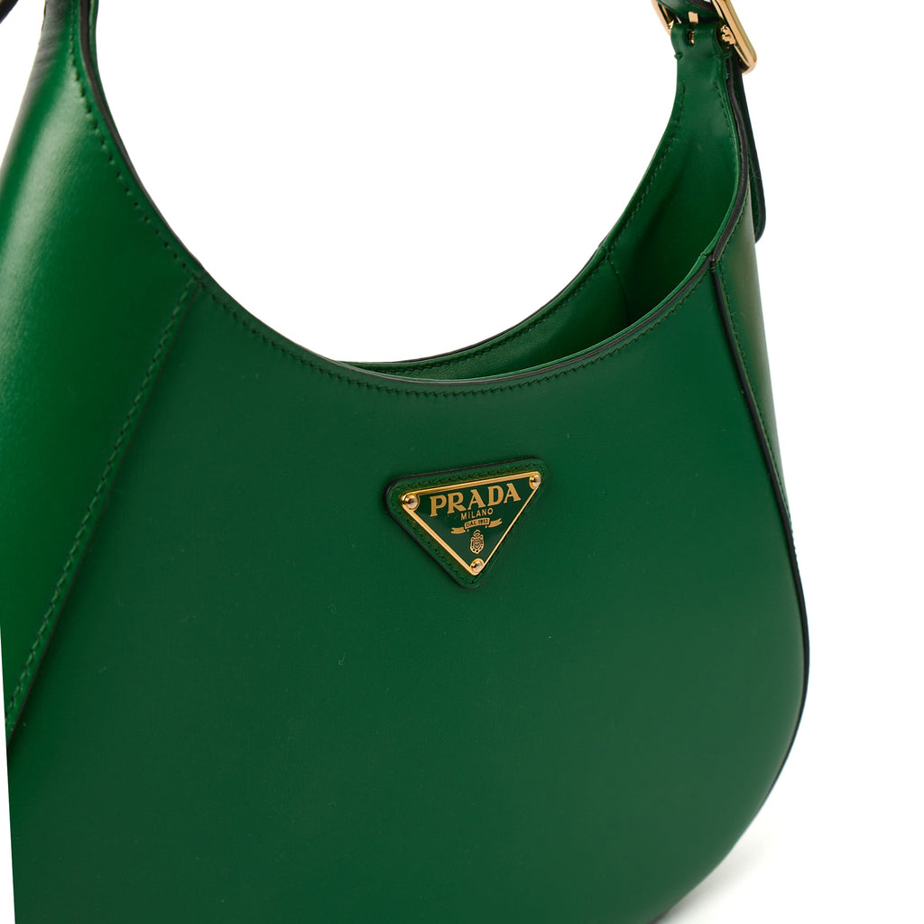 Prada Shoulder Bag Cleo Shoulder Bag in Green, Calfskin — Side View