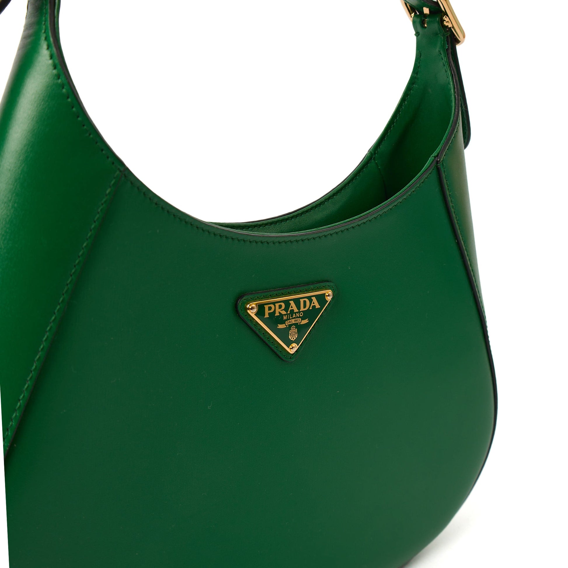 Prada Shoulder Bag Cleo Shoulder Bag in Green, Calfskin — Side View