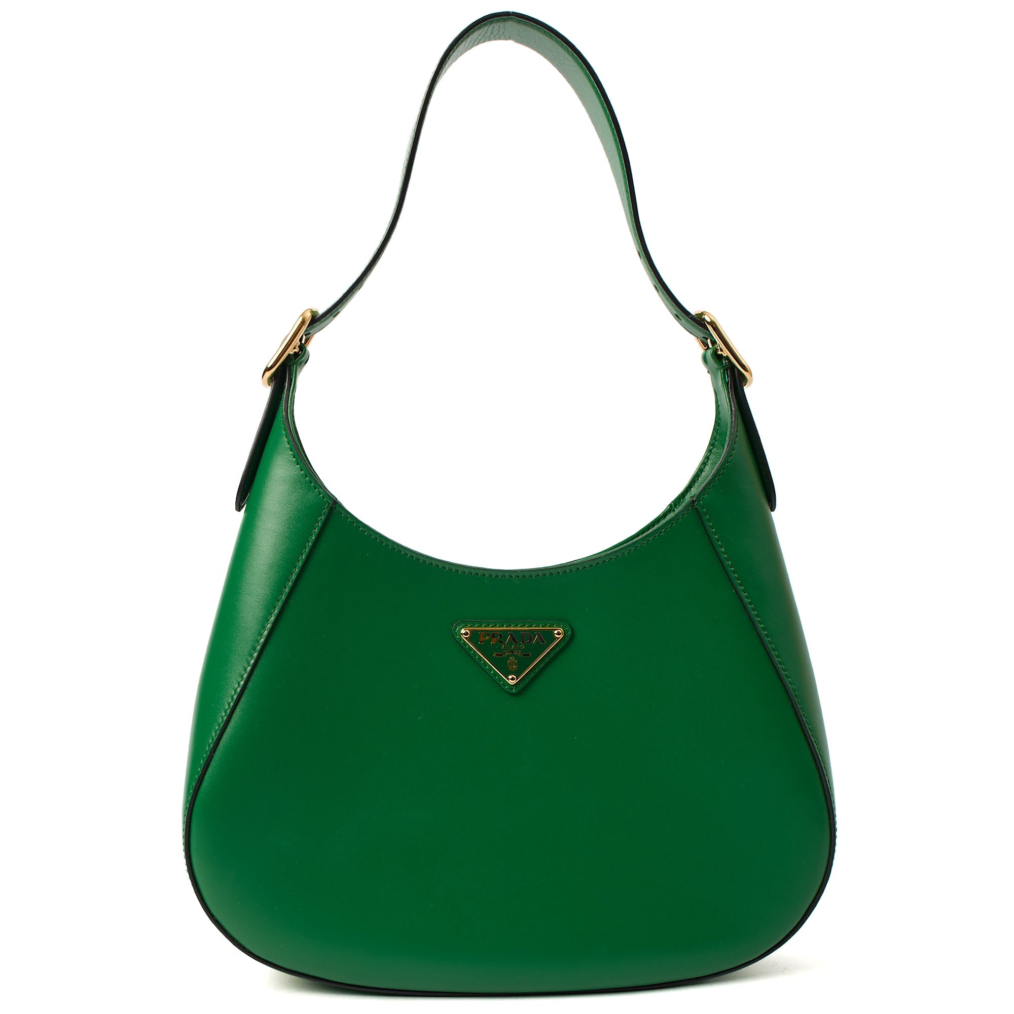Prada Shoulder Bag Cleo Shoulder Bag in Green, Calfskin — Front View