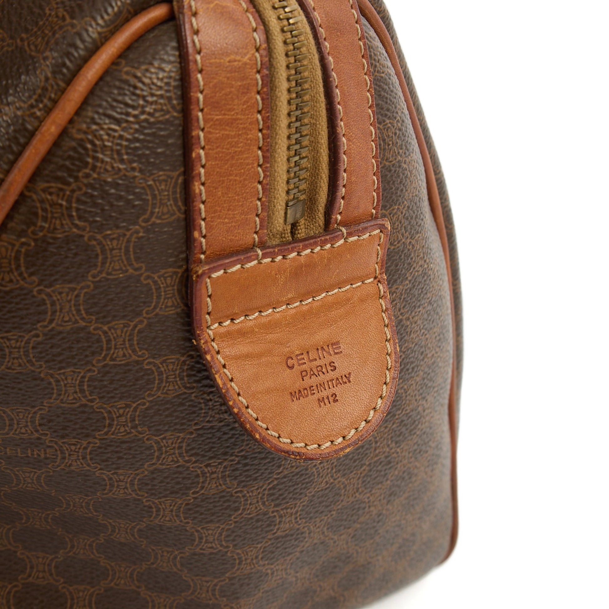Celine Tote Boston in Brown, Leather — Lifestyle View