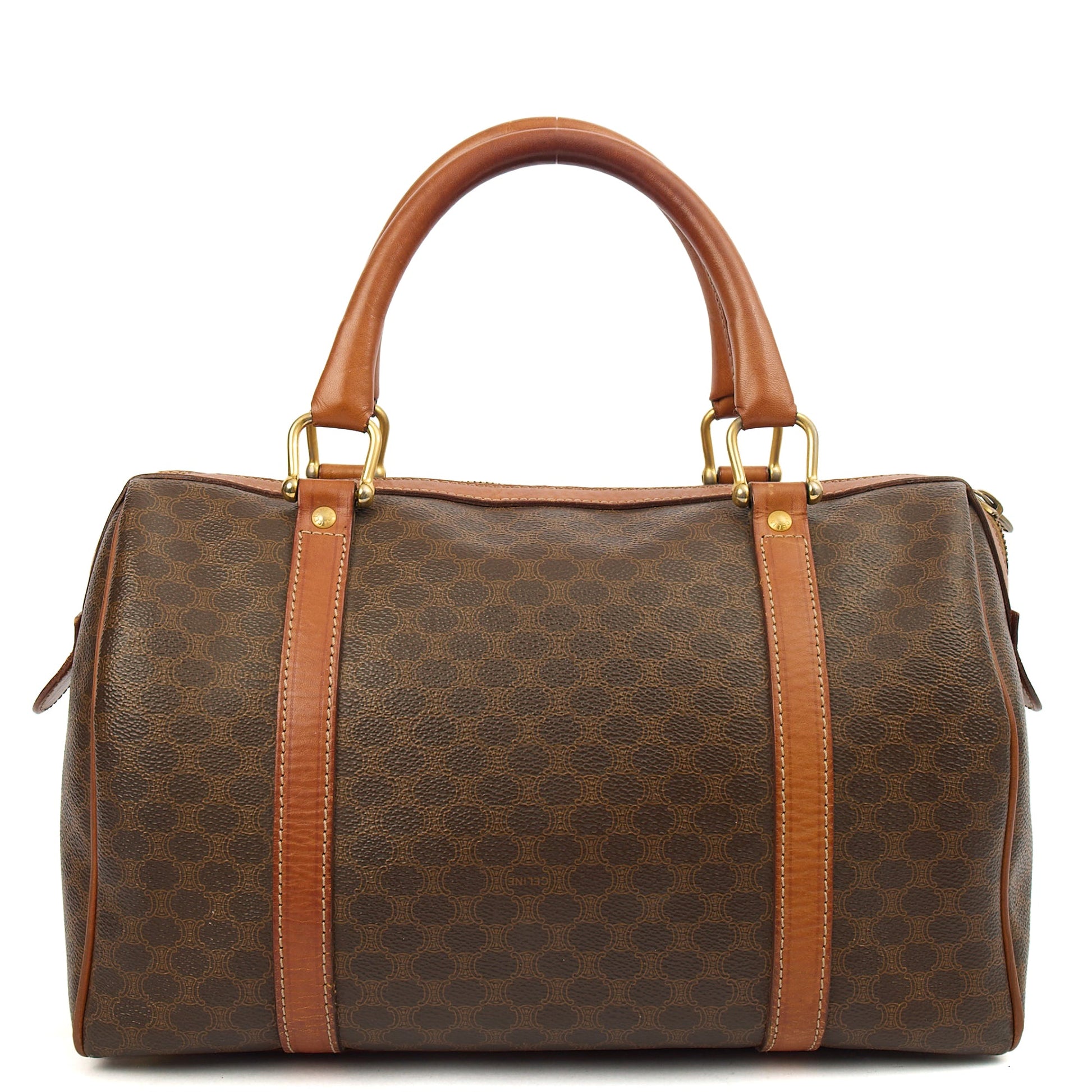 Celine Tote Boston in Brown, Leather — Top View