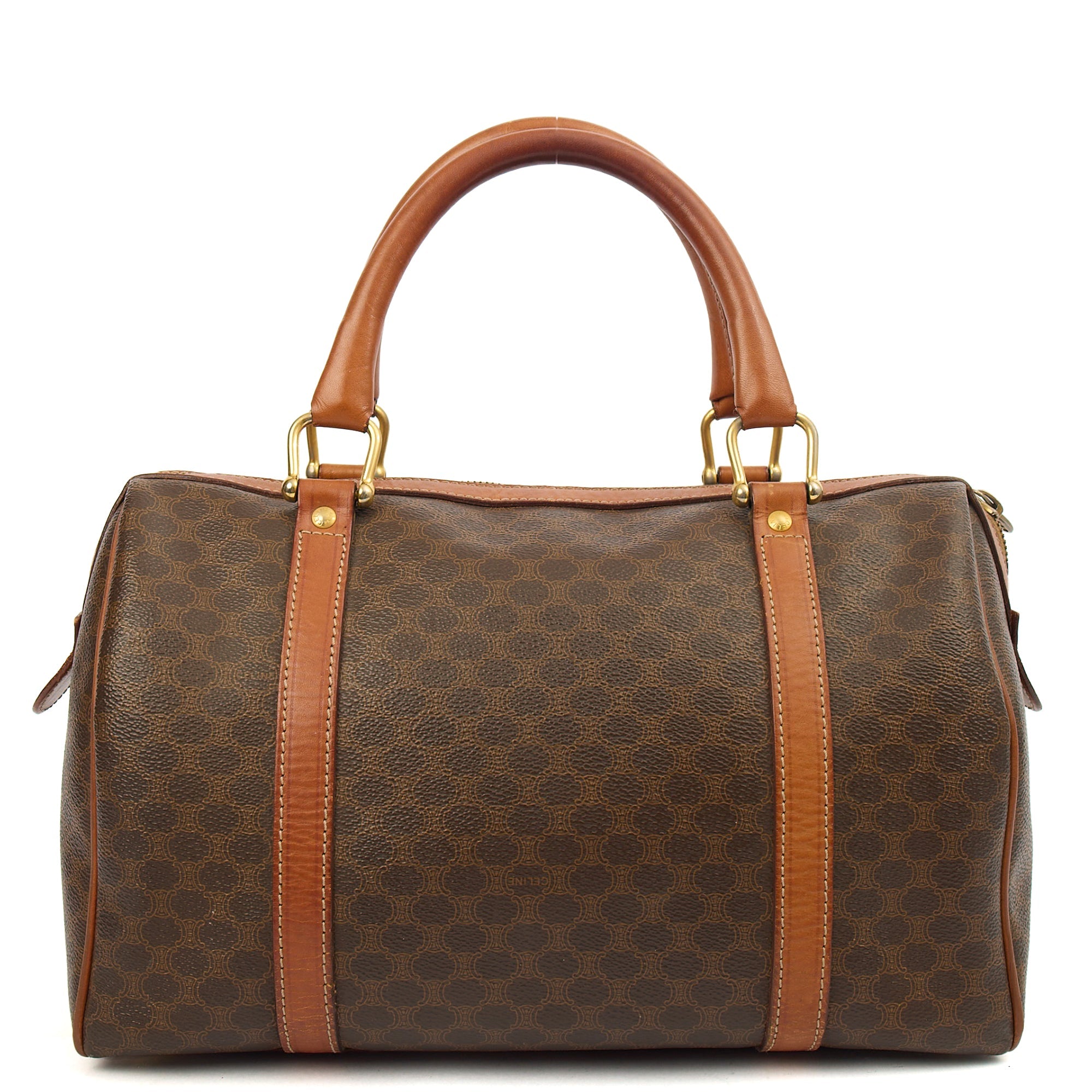 Celine Tote Boston in Brown, Leather — Top View