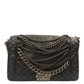 Chanel Shoulder Bag Boy - Medium in Black, Calfskin Leather — Front View