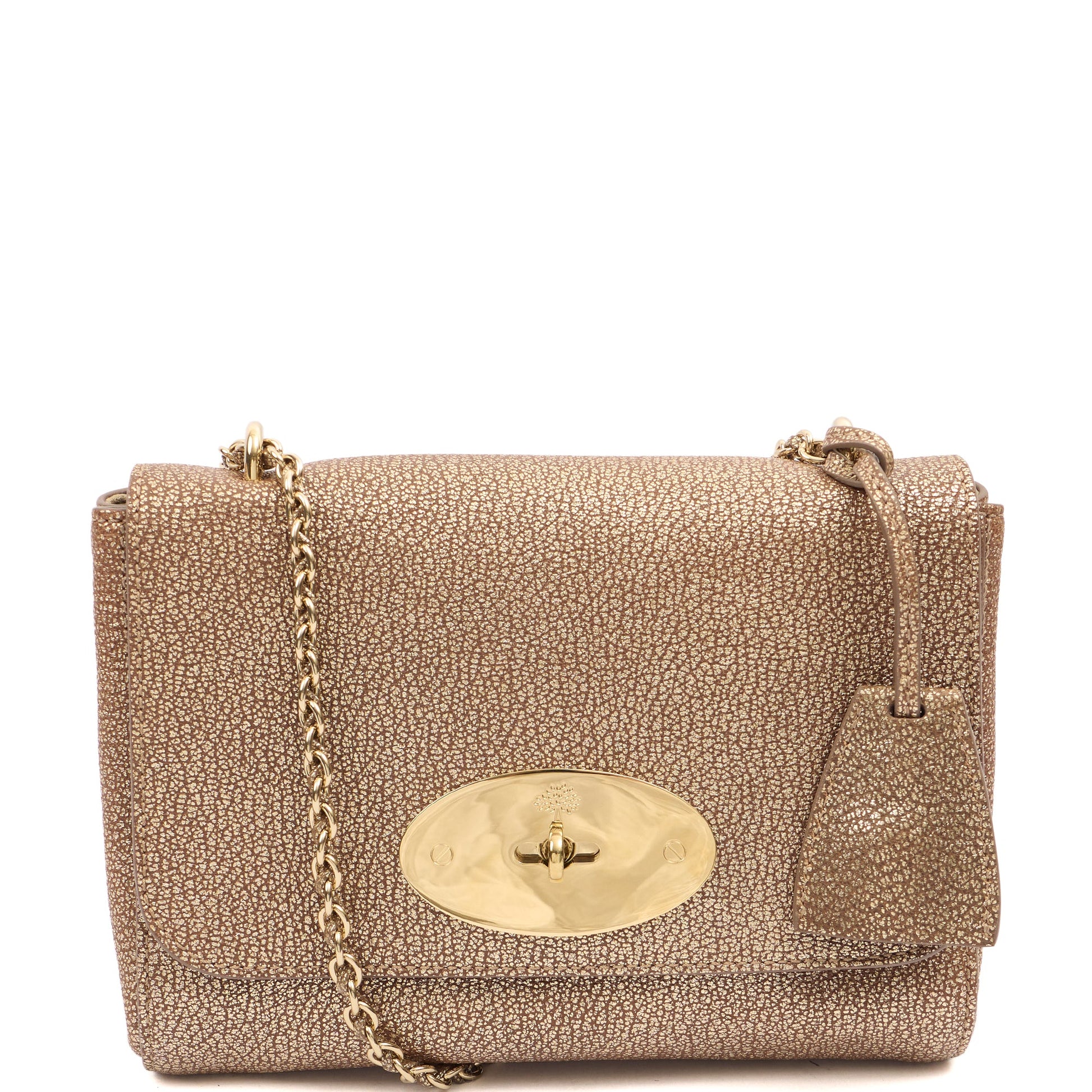 Mulberry Cross Body Lily in Metallic, Leather — Front View