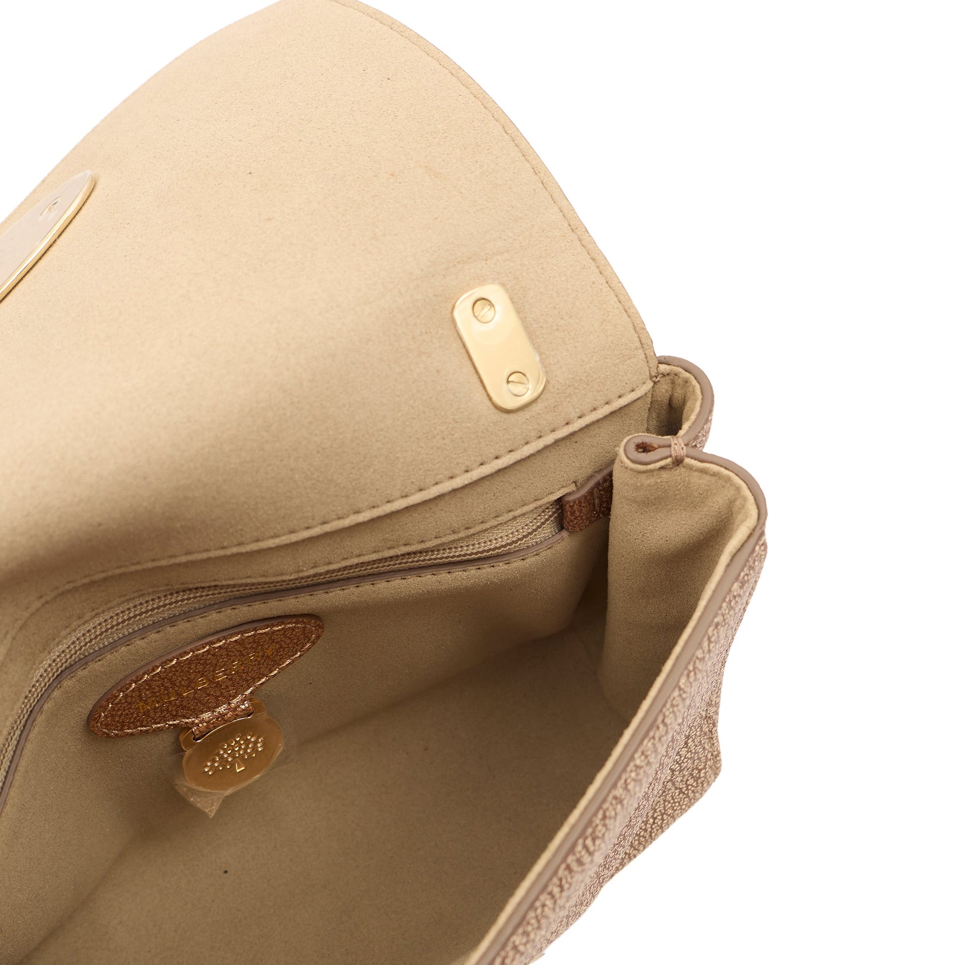 Mulberry Cross Body Lily in Metallic, Leather — Detail View