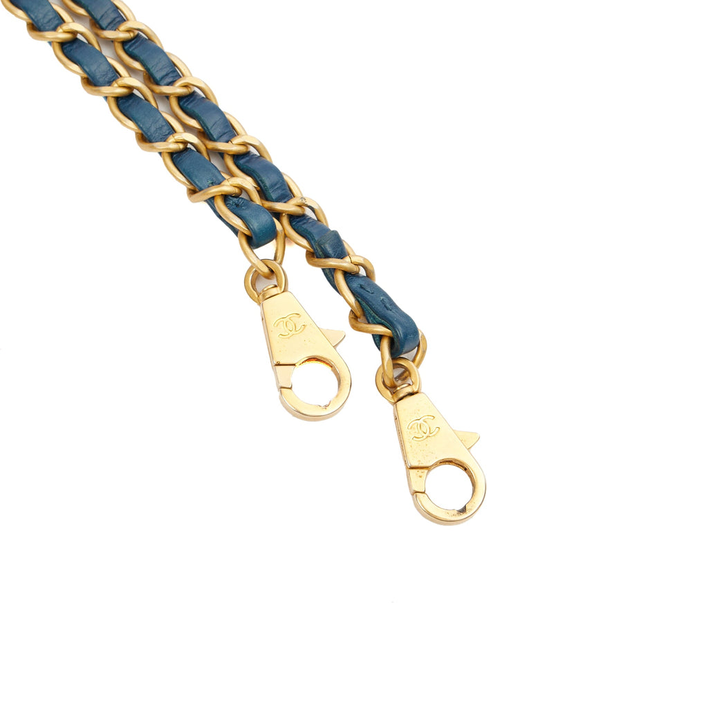 Chanel Top Handle Coco Top Handle in Blue, Crinkled Calfskin Leather — Alternate View 19