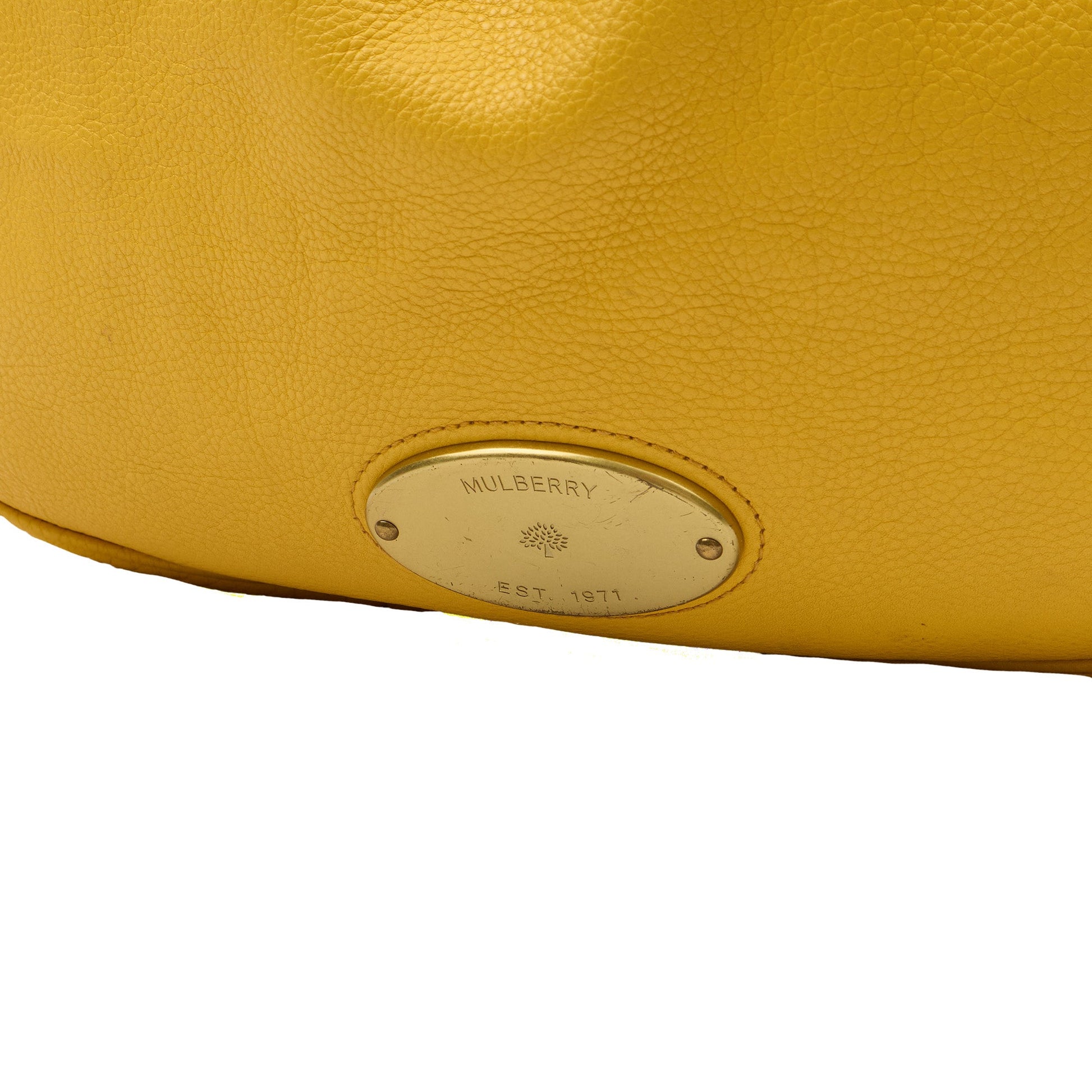 Mulberry Shoulder Bag Mitzy Tote in Yellow, Leather — Lifestyle View