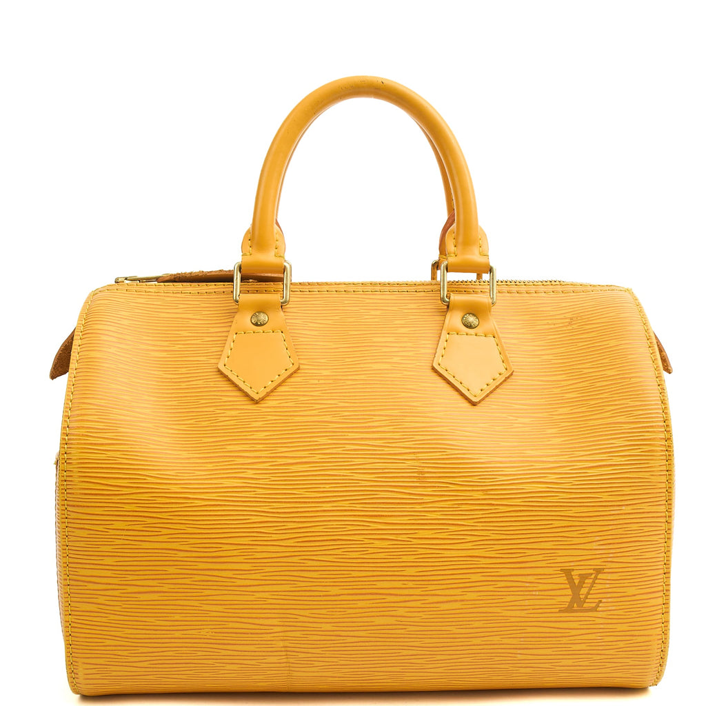 Louis Vuitton Tote Speedy 30 in Yellow, Epi Leather — Front View