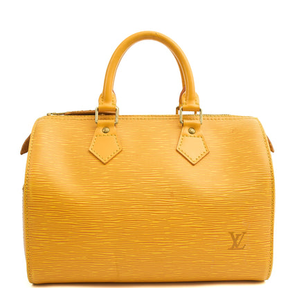 Louis Vuitton Tote Speedy 30 in Yellow, Epi Leather — Front View