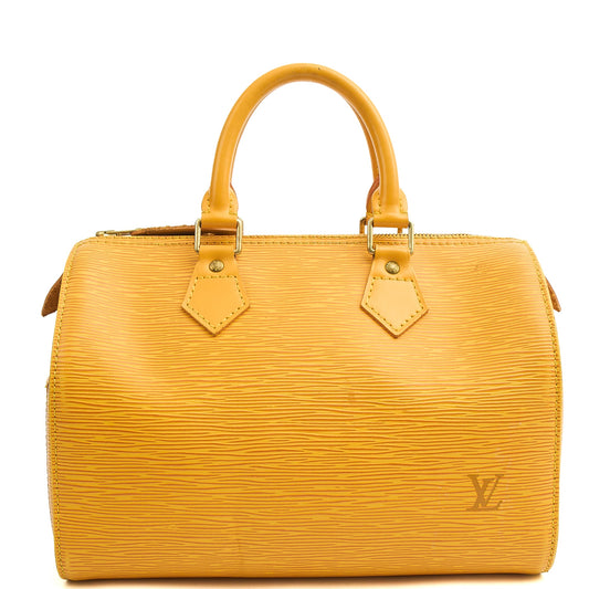 Louis Vuitton Tote Speedy 30 in Yellow, Epi Leather — Front View