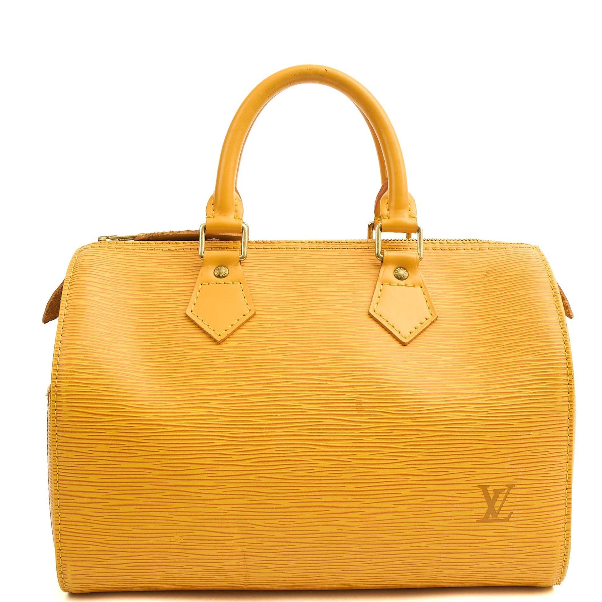 Louis Vuitton Tote Speedy 30 in Yellow, Epi Leather — Alternate View 8