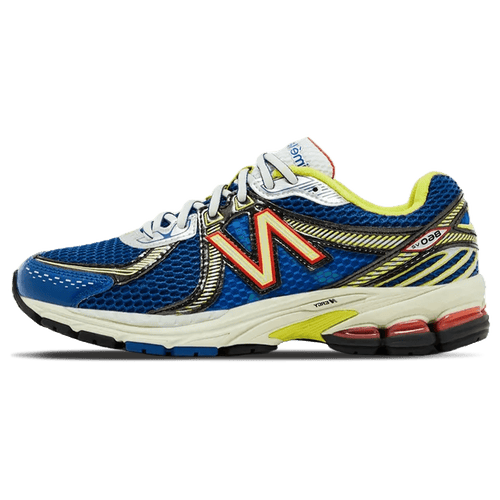 Aimé Leon Dore x New Balance 860v2 'Blue Yellow' — UK 3.5 | EU 36 | US 4 — Front View