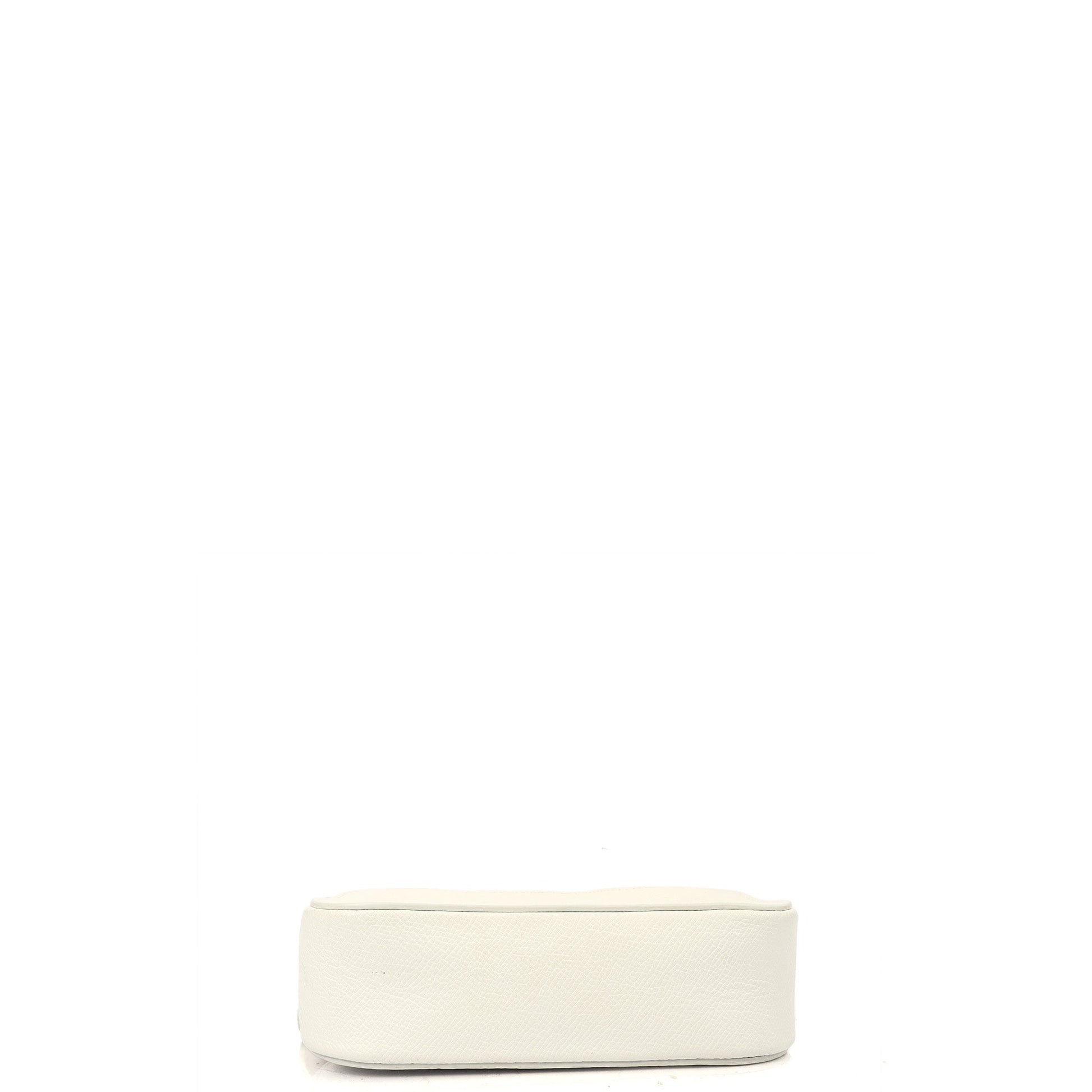 Balenciaga Cross Body Ville XS Camera Bag in White, Veau (Calfskin) — Top View