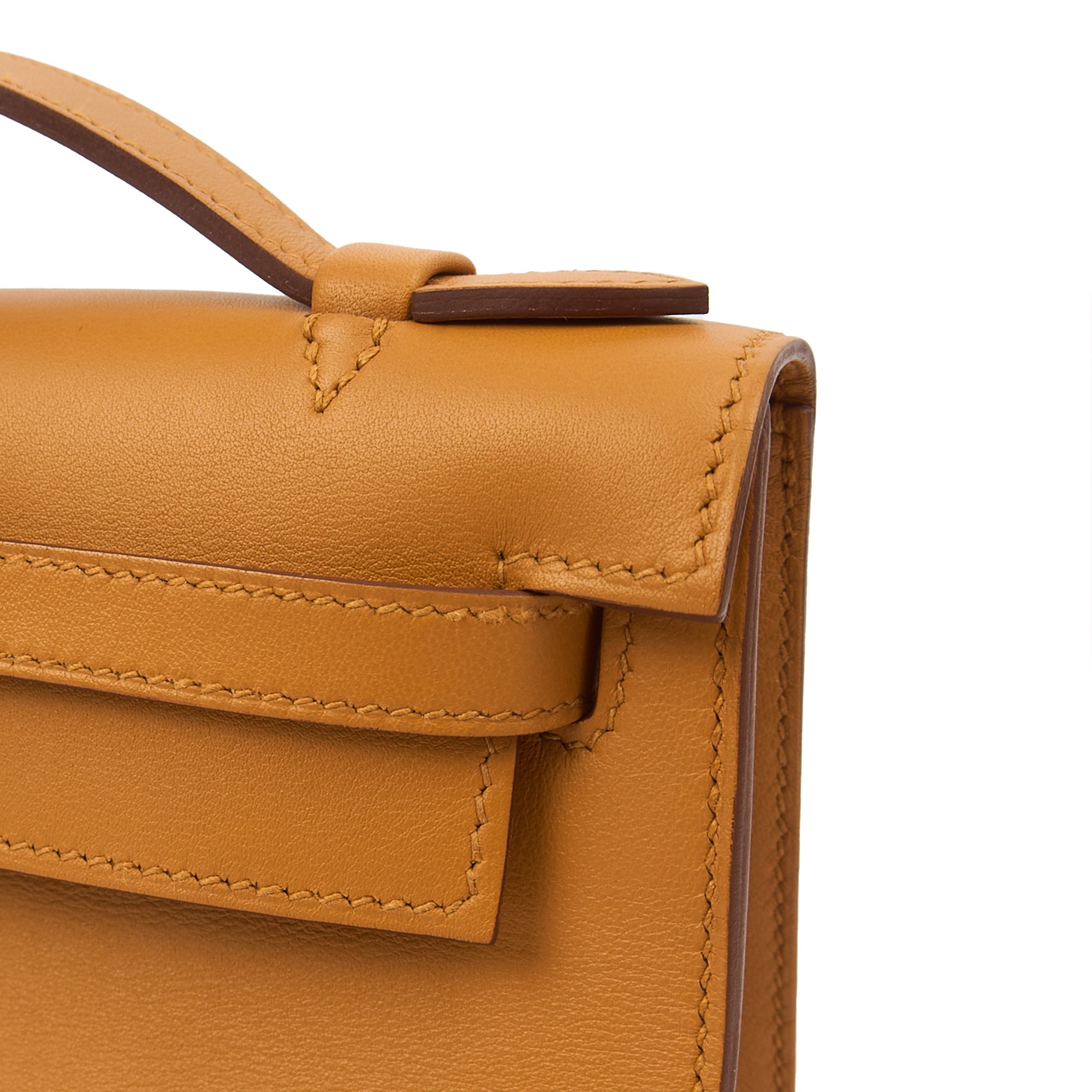 Hermes Mini Bag Kelly Pochette in Sesame, Swift Leather — Alternate View 20