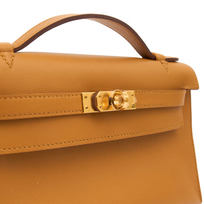 Hermes Mini Bag Kelly Pochette in Sesame, Swift Leather — Alternate View 18