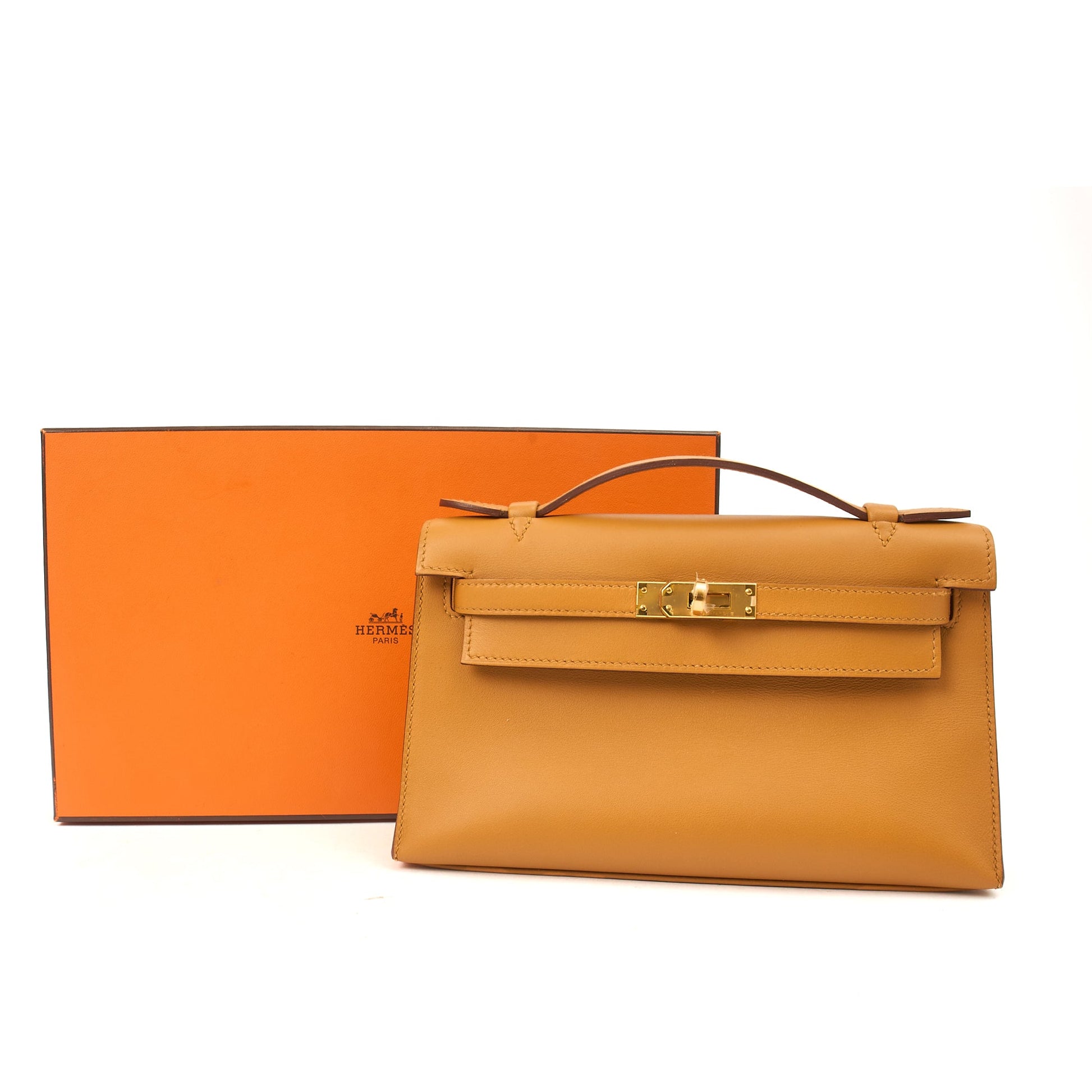 Hermes Mini Bag Kelly Pochette in Sesame, Swift Leather — Alternate View 24