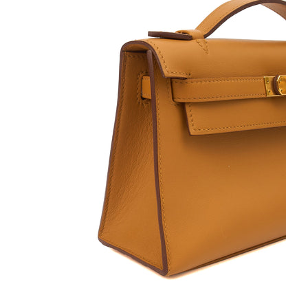 Hermes Mini Bag Kelly Pochette in Sesame, Swift Leather — Alternate View 7