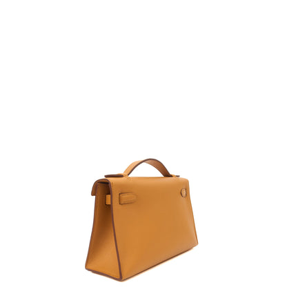 Hermes Mini Bag Kelly Pochette in Sesame, Swift Leather — Side View