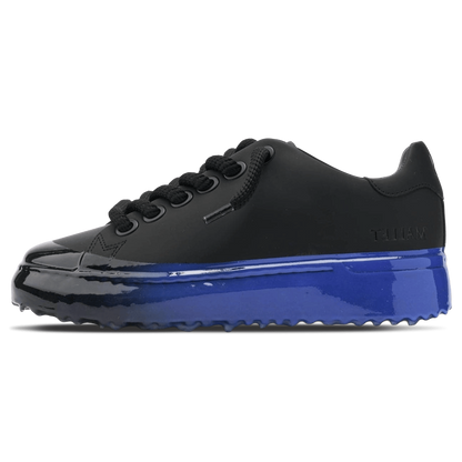 MALLET GRFTR Lite Men's Black Blue Ombre Dip Leather Trainers — UK 05 — Size Black — Front View