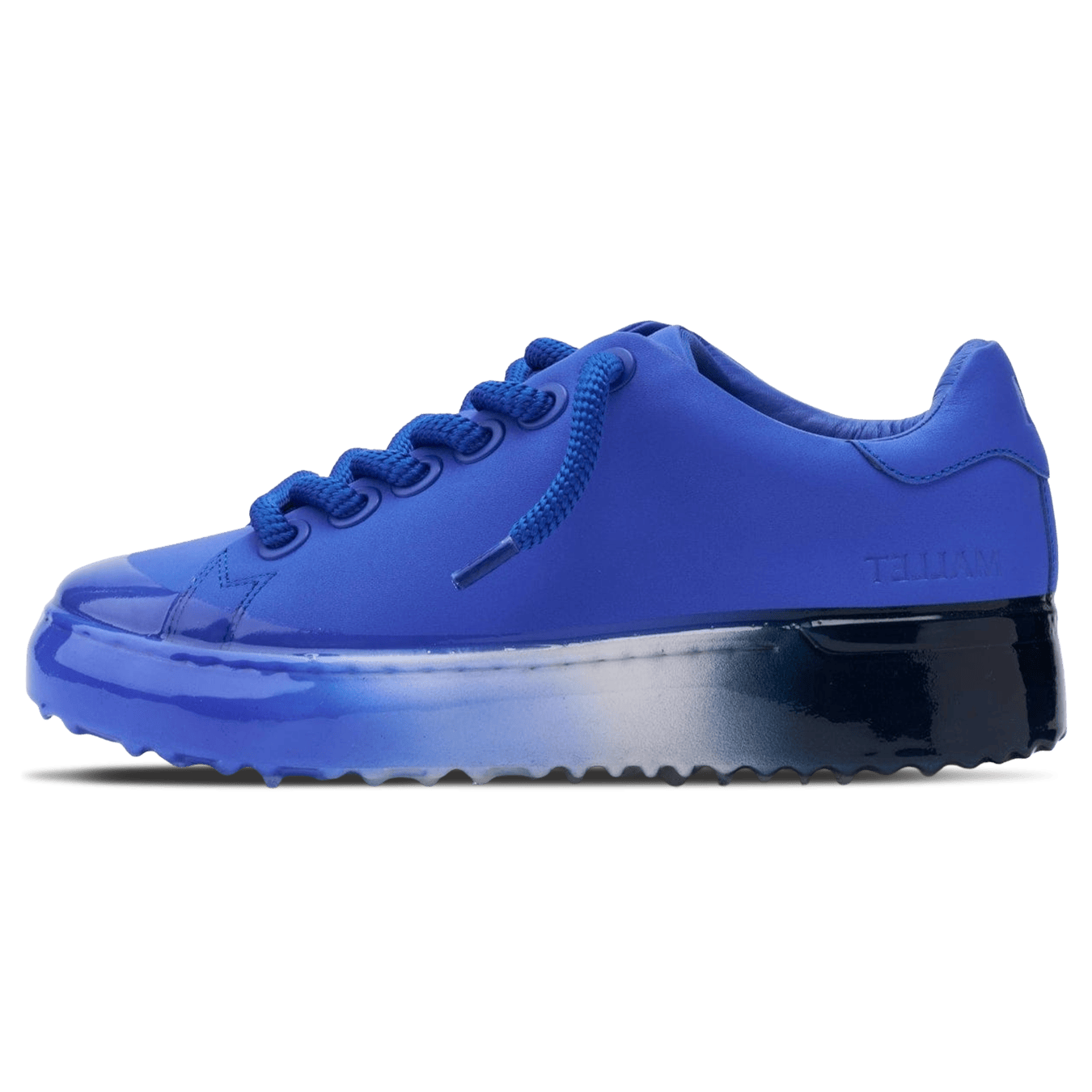 MALLET GRFTR Lite Men's Blue Ombre Dip Leather Trainers — UK 05 — Size Blue — Front View