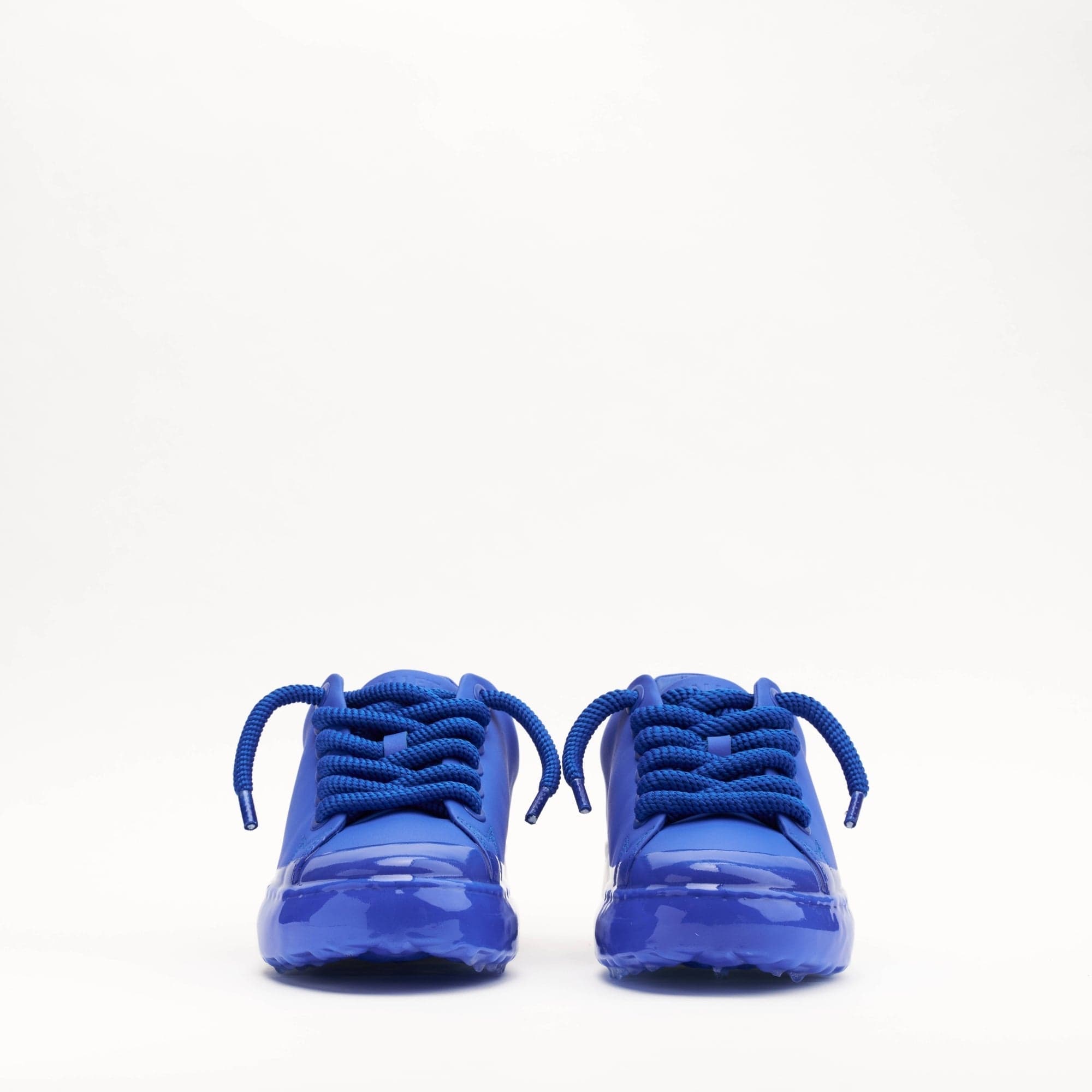 MALLET GRFTR Lite Men's Blue Ombre Dip Leather Trainers — UK 05 — Size Blue — Back View