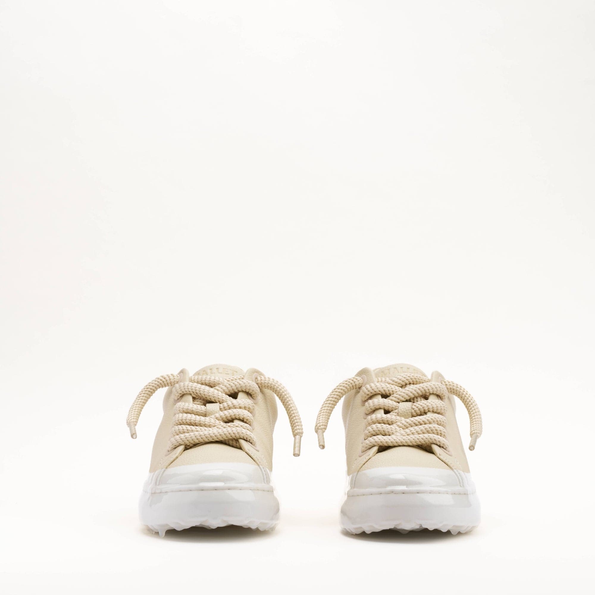 MALLET GRFTR Lite Men's Beige Ombre Dip Leather Trainers — UK 05 — Size Tan — Back View