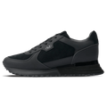 MALLET Boundary Men's Black Ripple Leather Trainers — UK 05 — Size Black — Front View