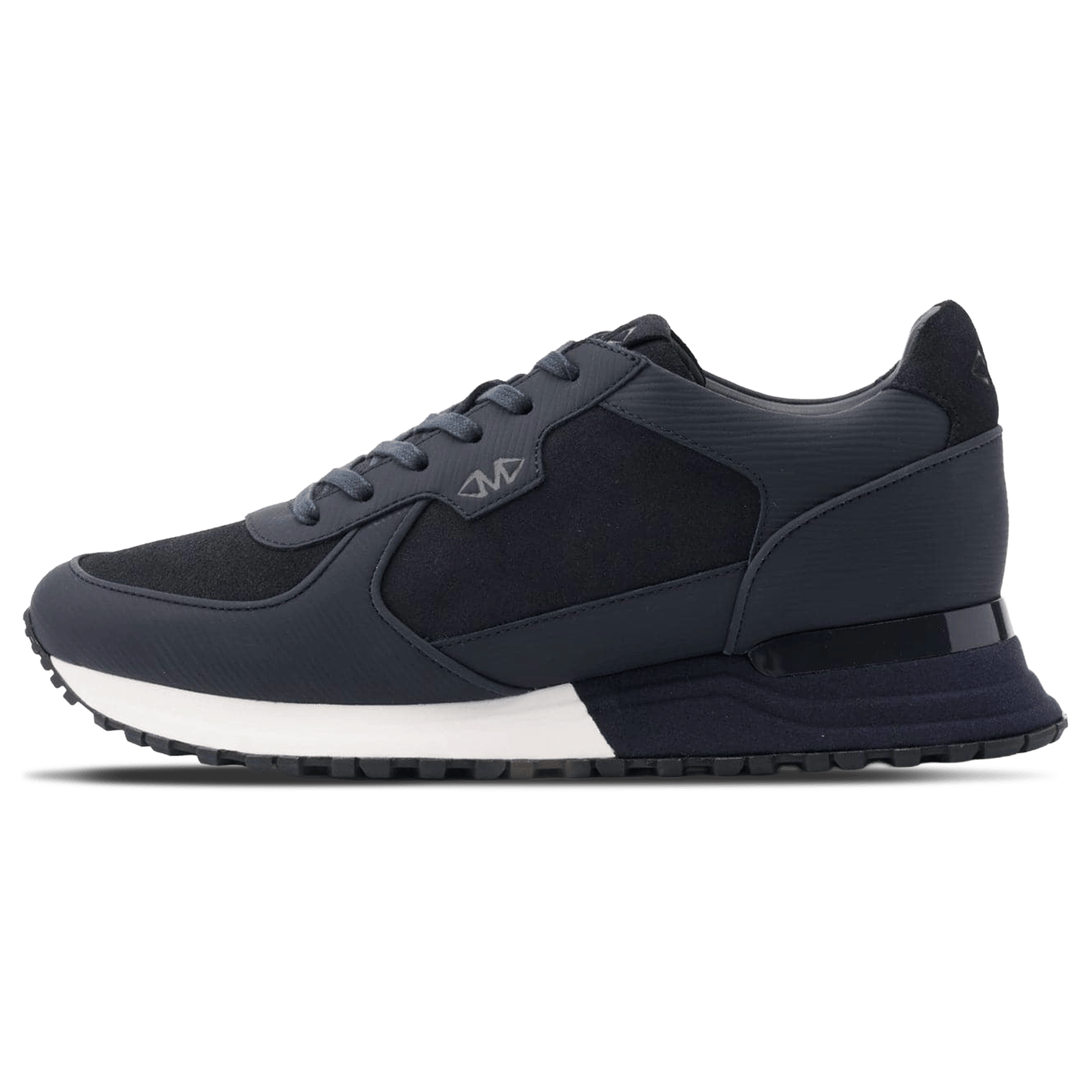 MALLET Boundary Men's Navy Ripple Leather Trainers — UK 05 — Size Navy — Front View
