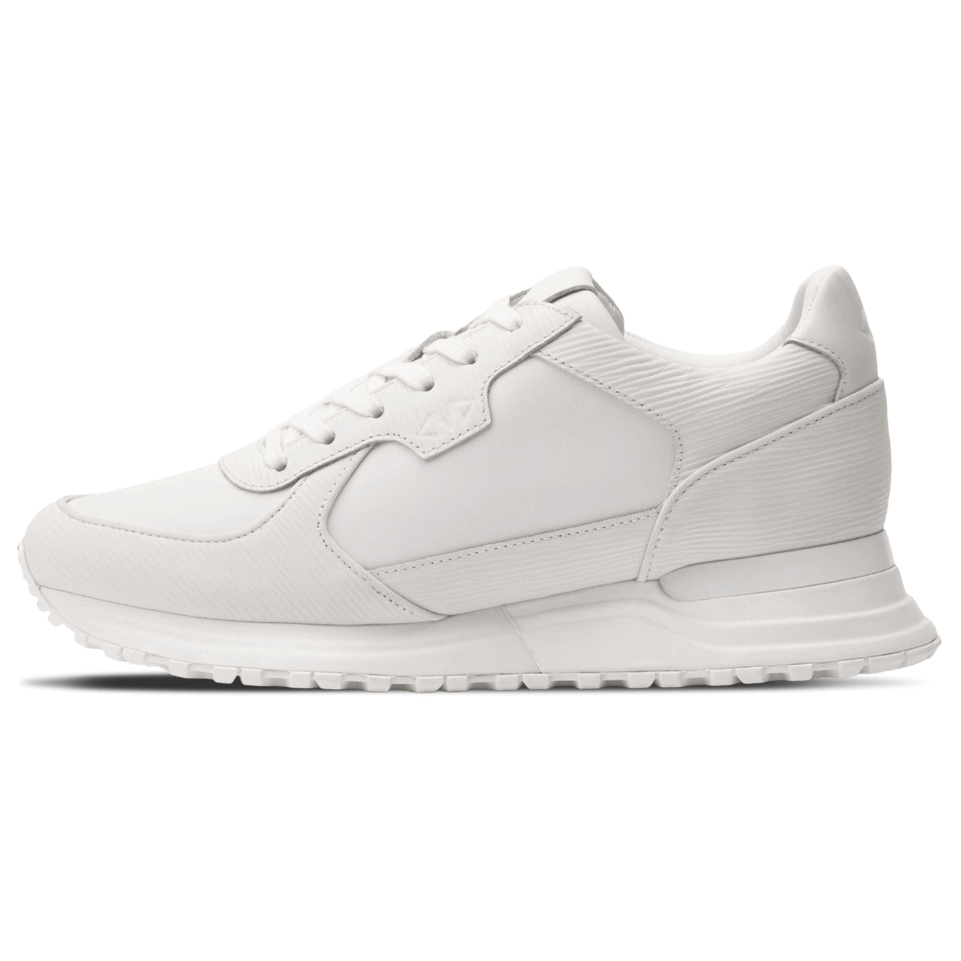 MALLET Boundary Men's White Ripple Leather Trainers — UK 05 — Size White — Front View