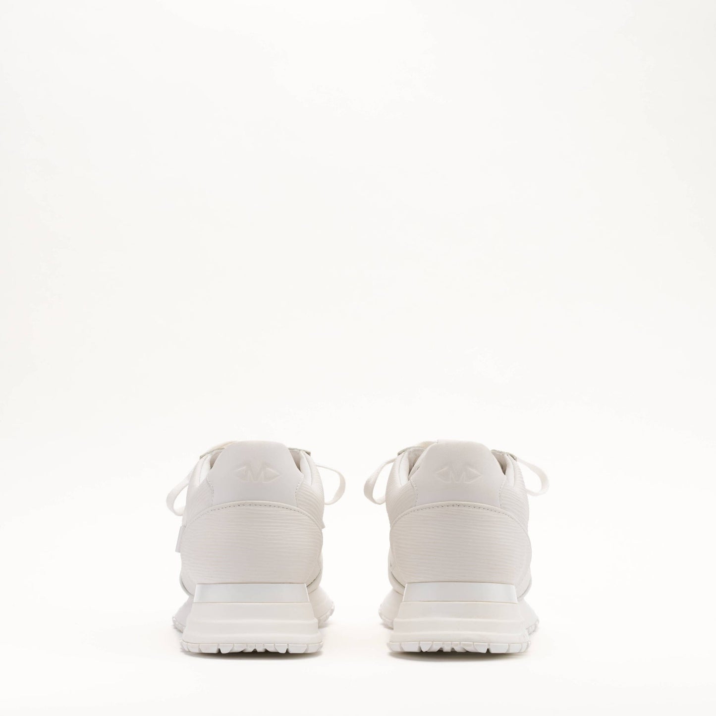 MALLET Boundary Men's White Ripple Leather Trainers — UK 05 — Size White — Top View