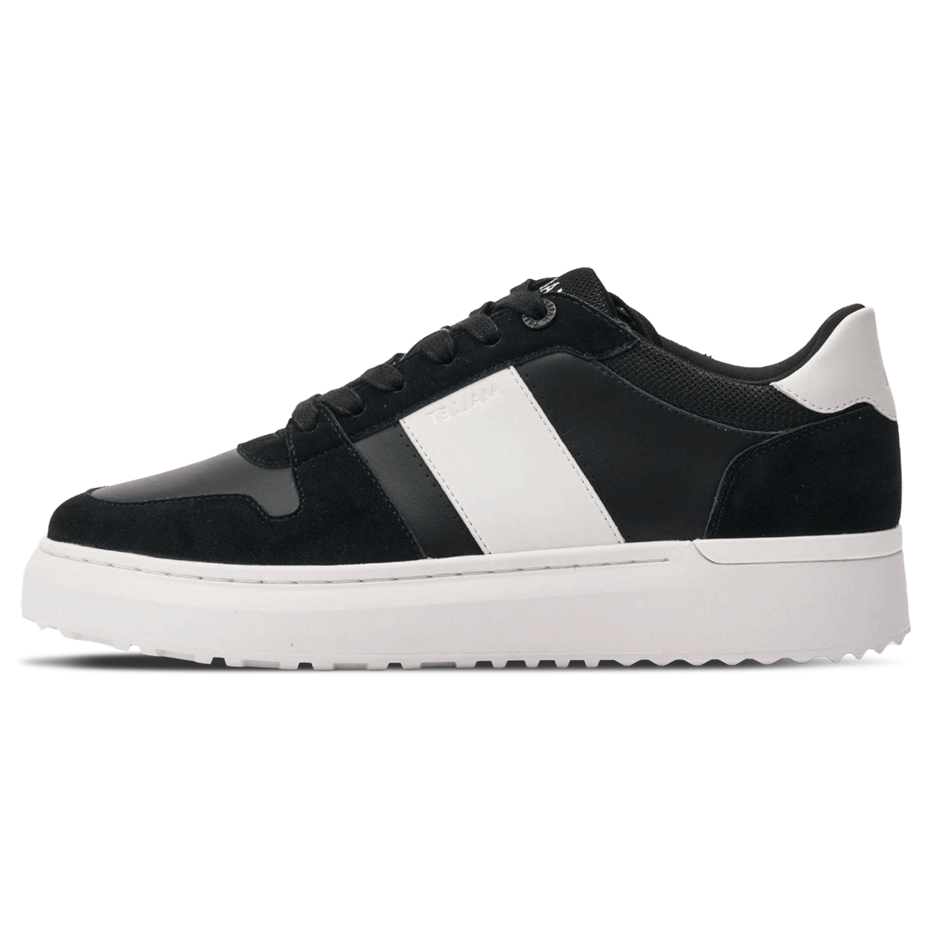MALLET Hoxton Lite Men's Black White Leather Trainers — UK 05 — Size Black White — Front View