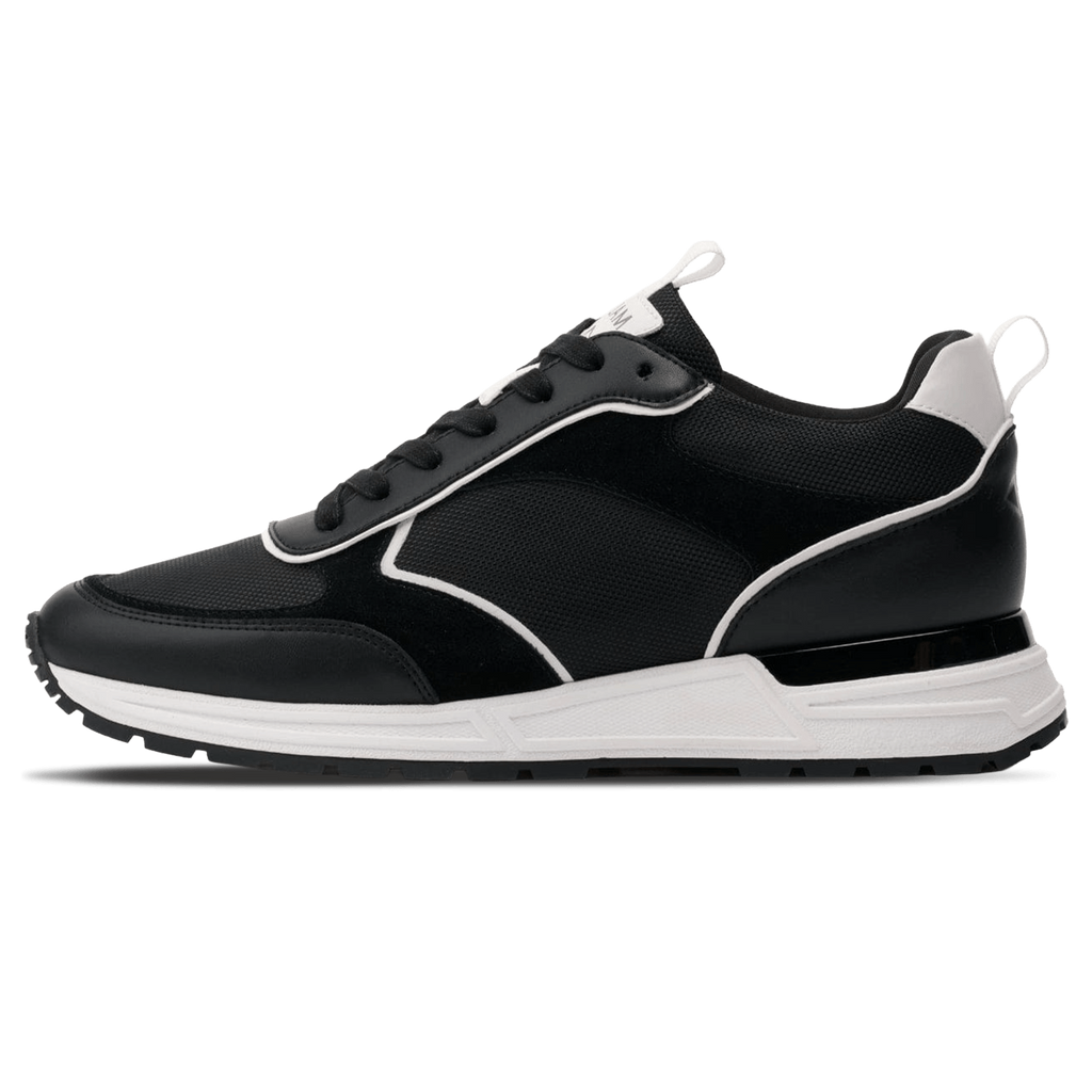 MALLET Bethnal Men's Black White Leather Trainers — UK 05 — Size Black — Front View