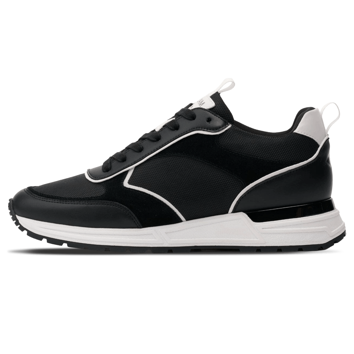 MALLET Bethnal Men's Black White Leather Trainers — UK 05 — Size Black — Front View