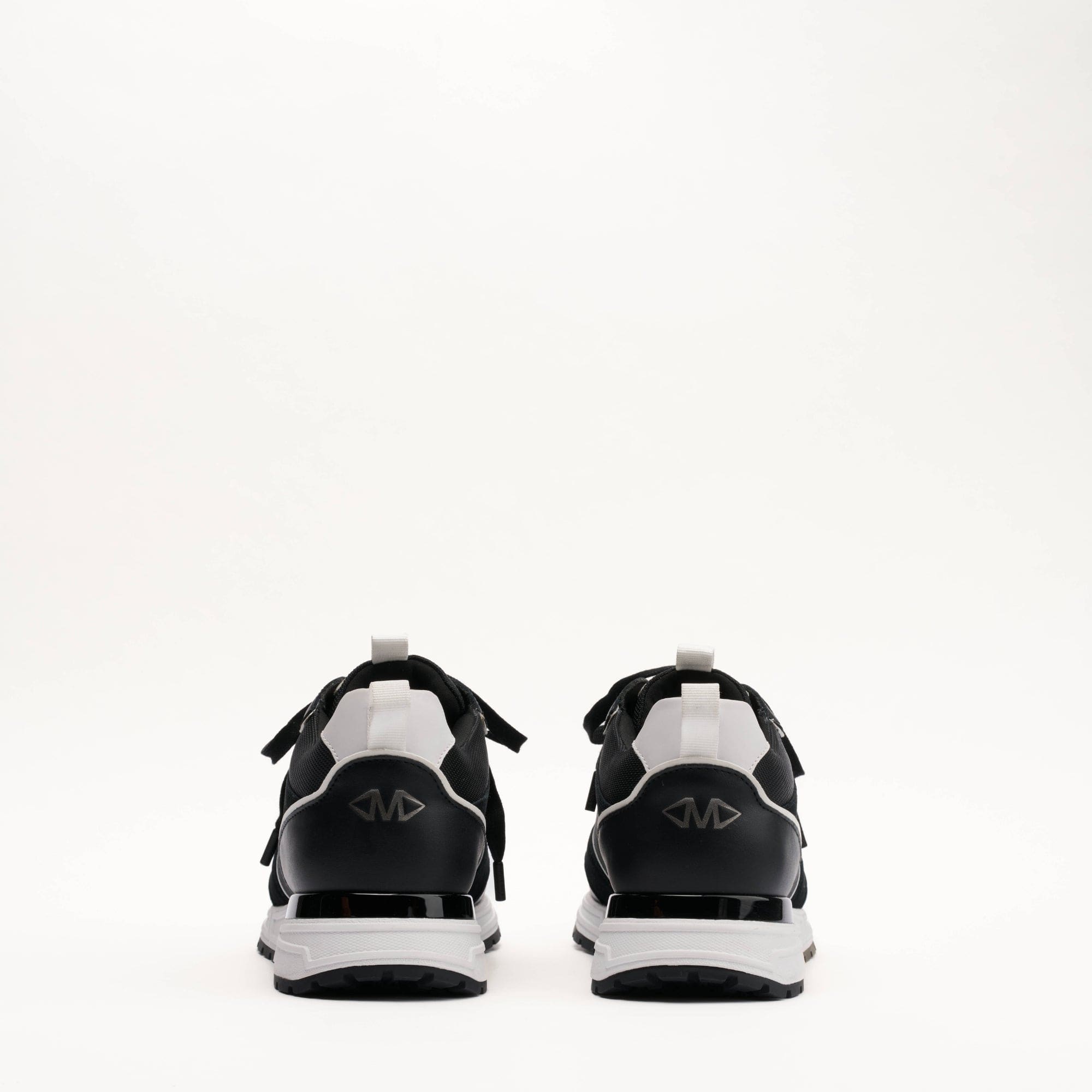 MALLET Bethnal Men's Black White Leather Trainers — UK 05 — Size Black — Top View