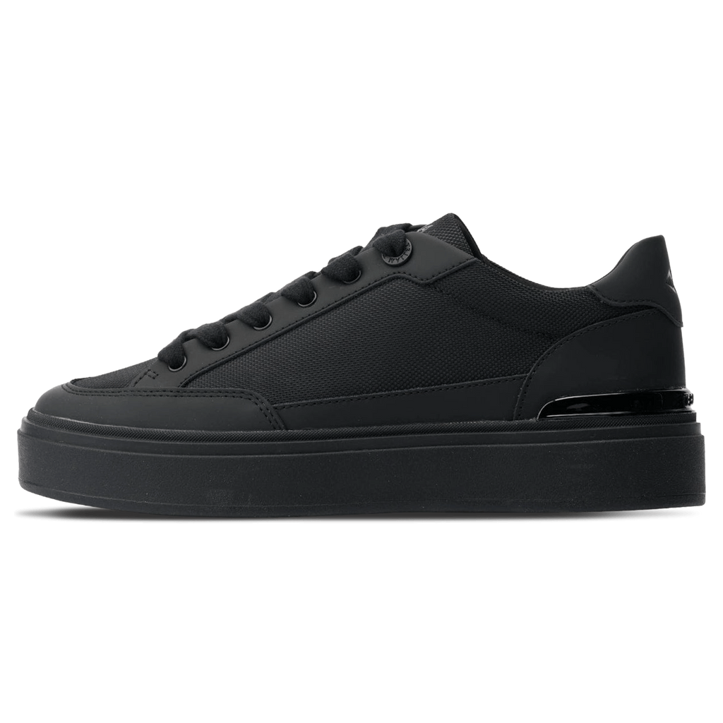 MALLET Lansbury Men's Black Leather & Nylon Trainers — UK 05 — Size Black — Front View