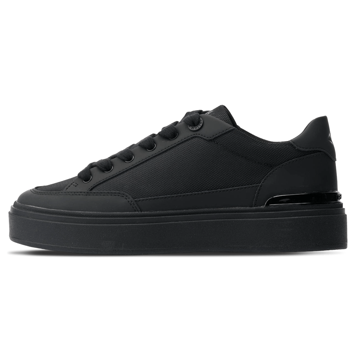 MALLET Lansbury Men's Black Leather & Nylon Trainers — UK 05 — Size Black — Front View