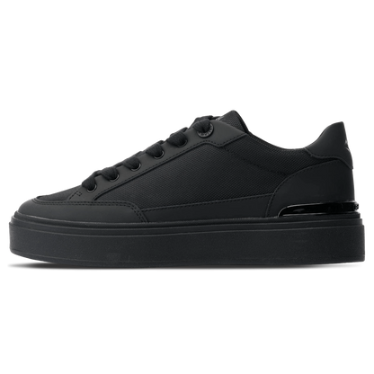 MALLET Lansbury Men's Black Leather & Nylon Trainers — UK 05 — Size Black — Front View