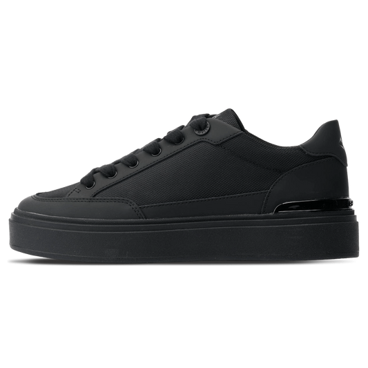 MALLET Lansbury Men's Black Leather & Nylon Trainers — UK 05 — Size Black — Front View