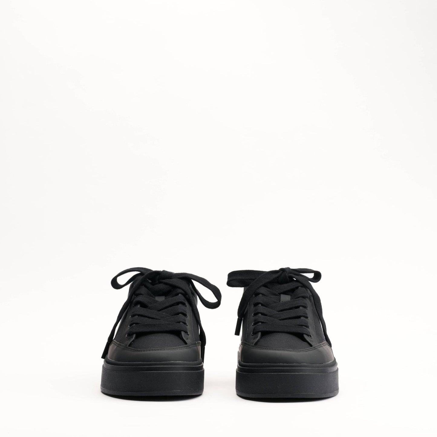 MALLET Lansbury Men's Black Leather & Nylon Trainers — UK 05 — Size Black — Back View