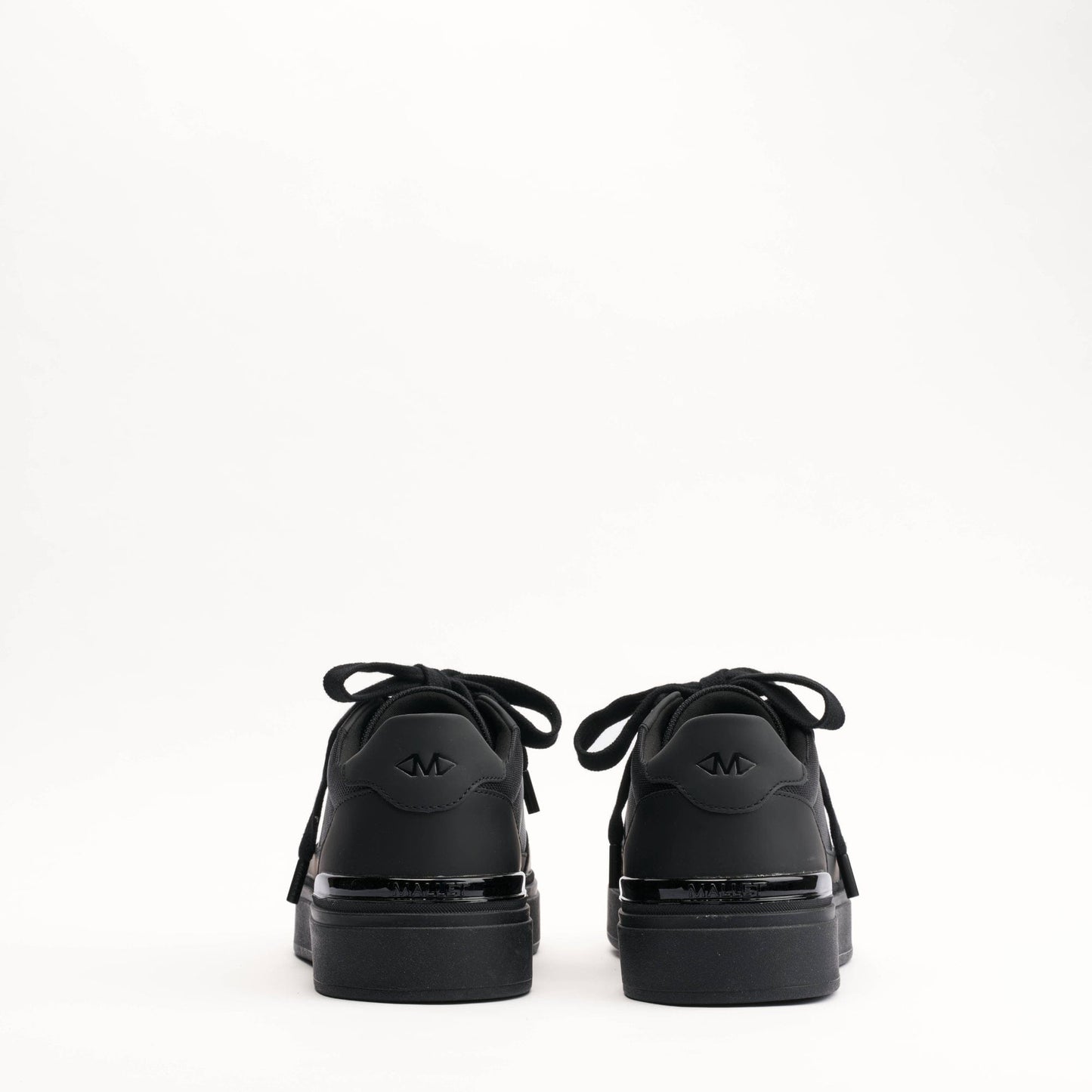 MALLET Lansbury Men's Black Leather & Nylon Trainers — UK 05 — Size Black — Top View