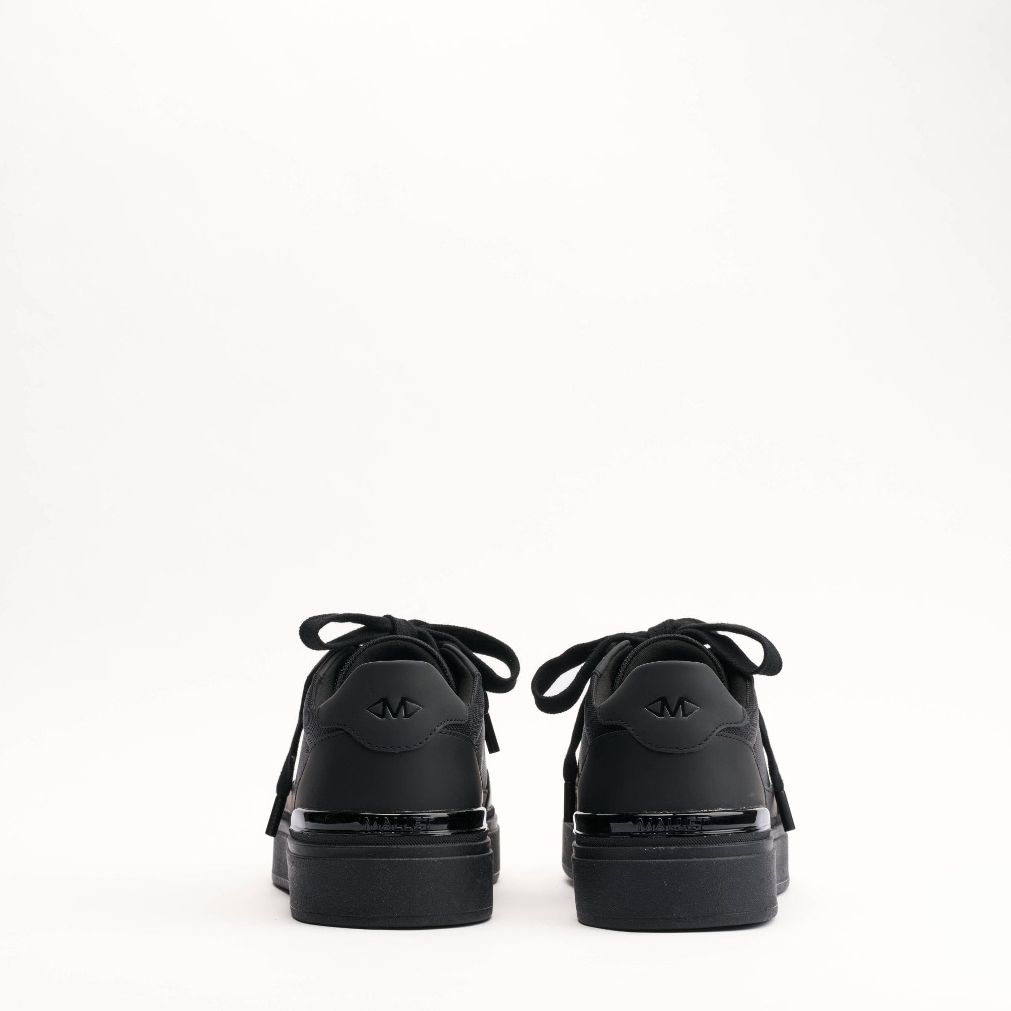 MALLET Lansbury Men's Black Leather & Nylon Trainers — UK 05 — Size Black — Top View