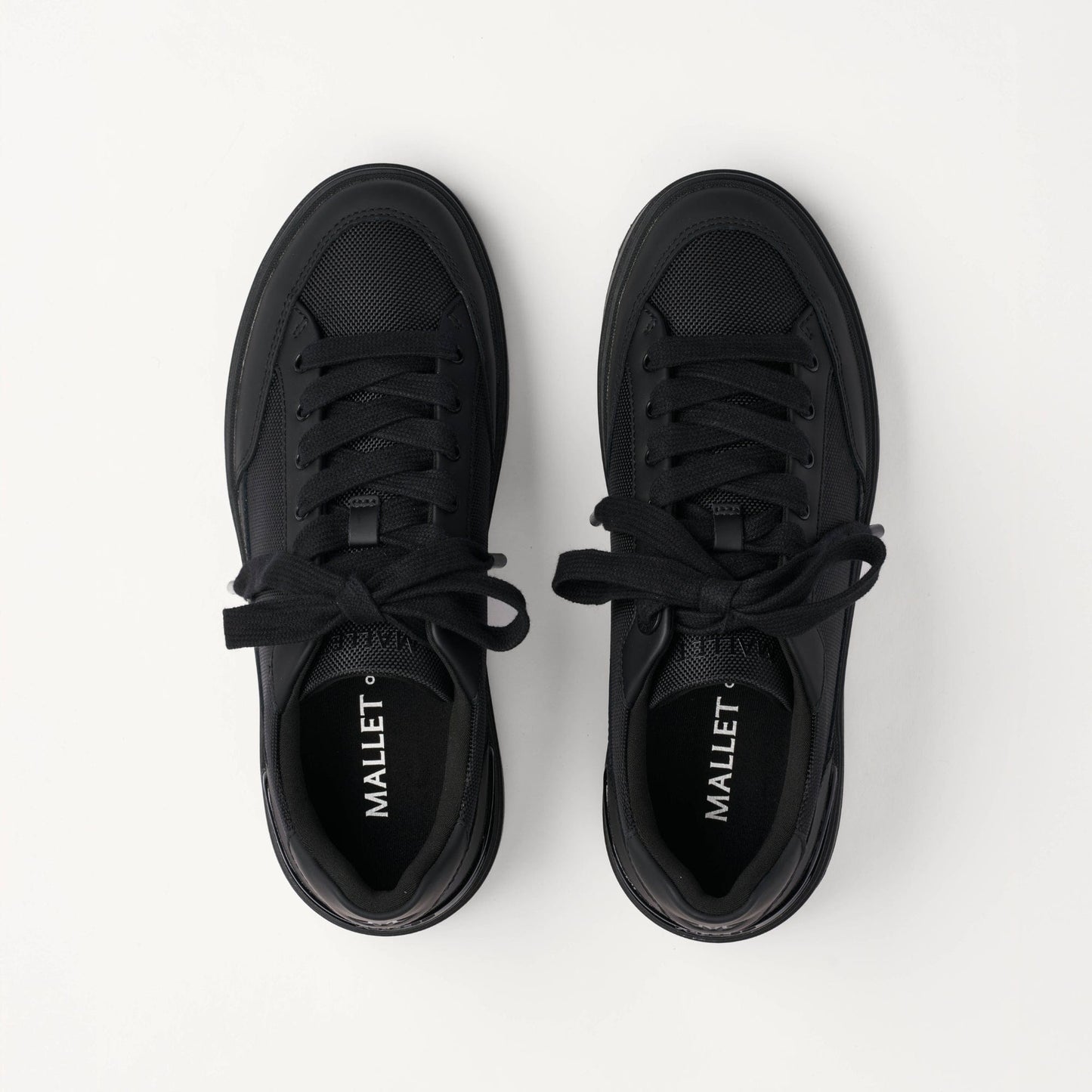 MALLET Lansbury Men's Black Leather & Nylon Trainers — UK 05 — Size Black — Detail View