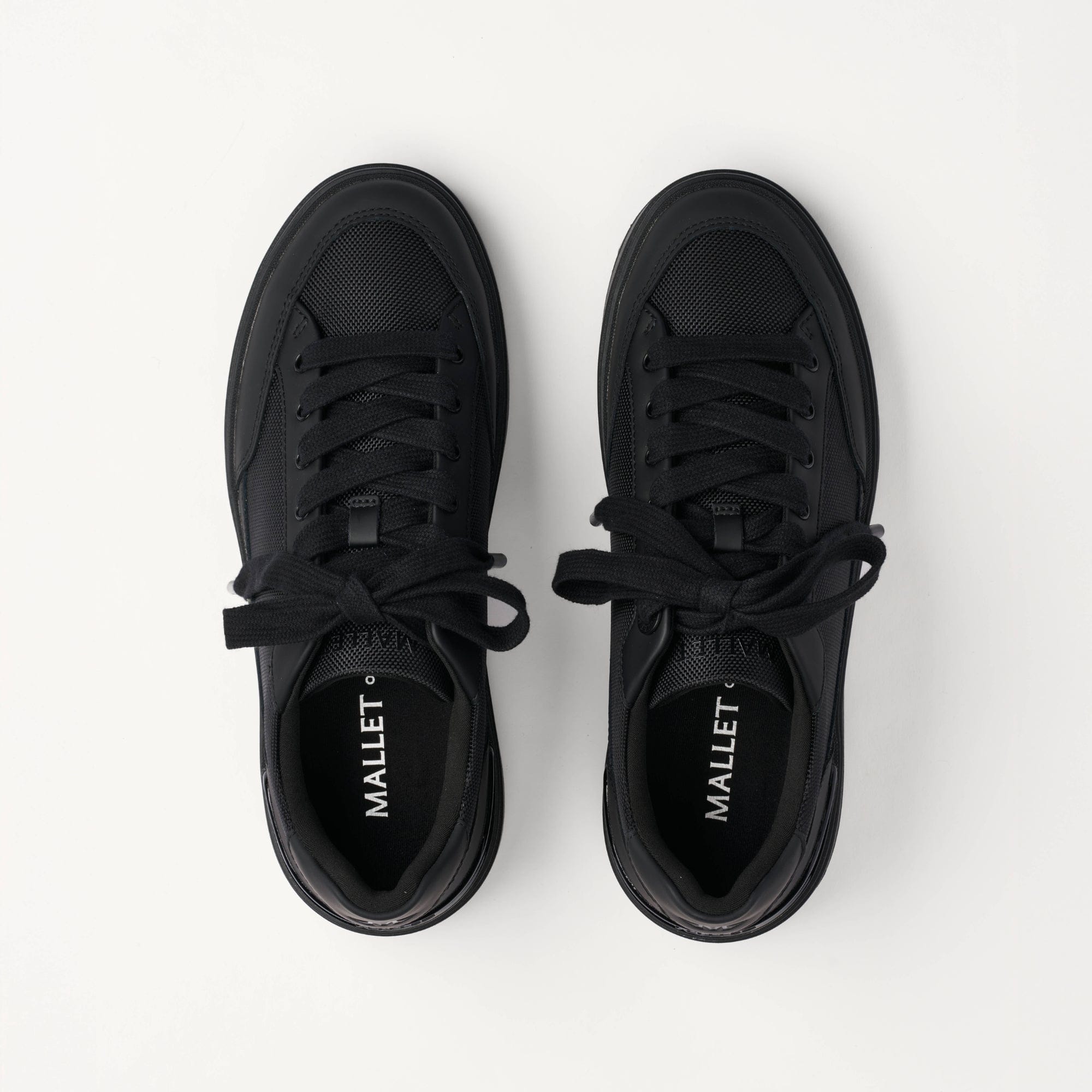 MALLET Lansbury Men's Black Leather & Nylon Trainers — UK 05 — Size Black — Detail View