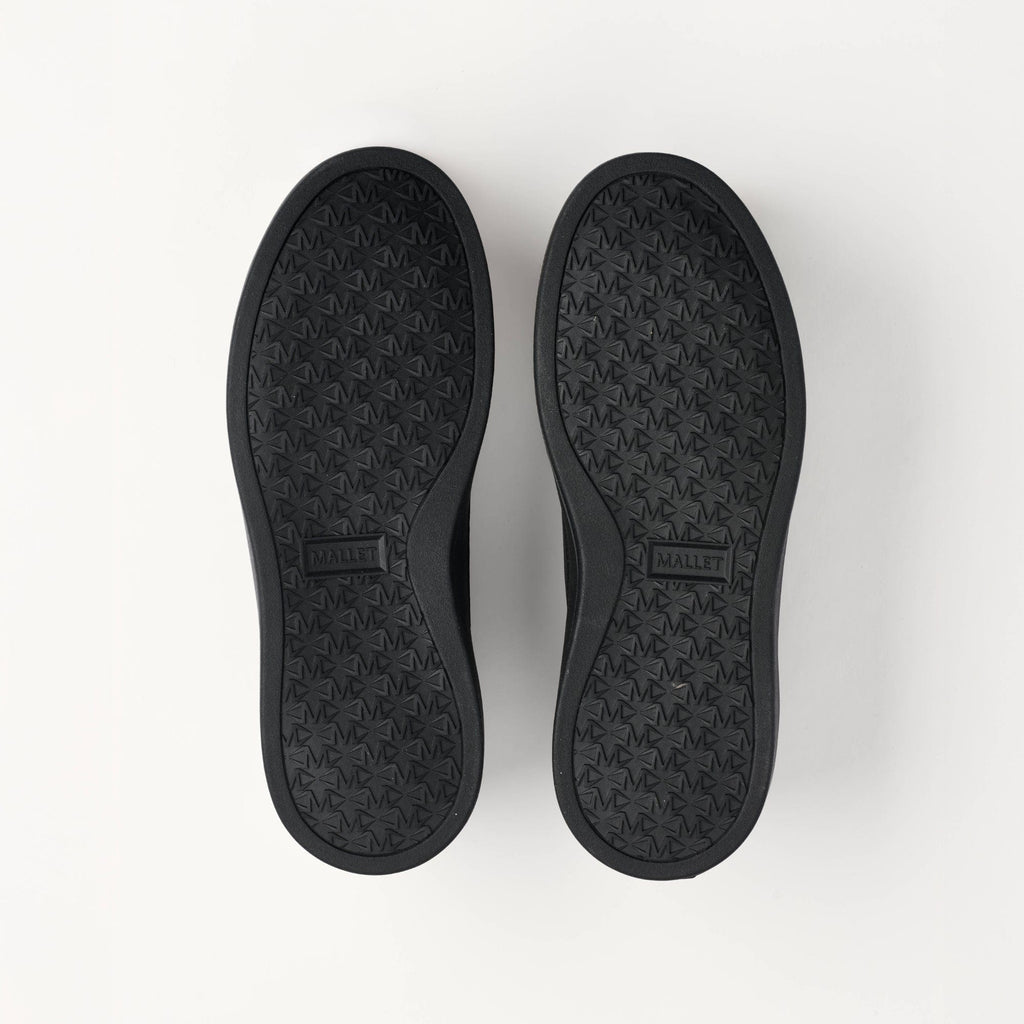 MALLET Lansbury Men's Black Leather & Nylon Trainers — UK 05 — Size Black — Lifestyle View