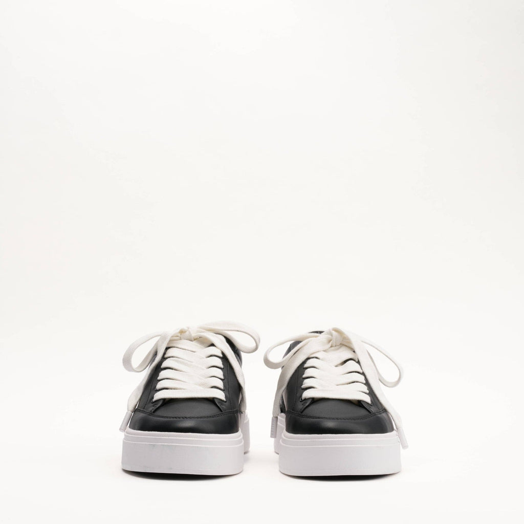 MALLET Lansbury Men's Black Nappa Leather Trainers — UK 05 — Size Black — Back View
